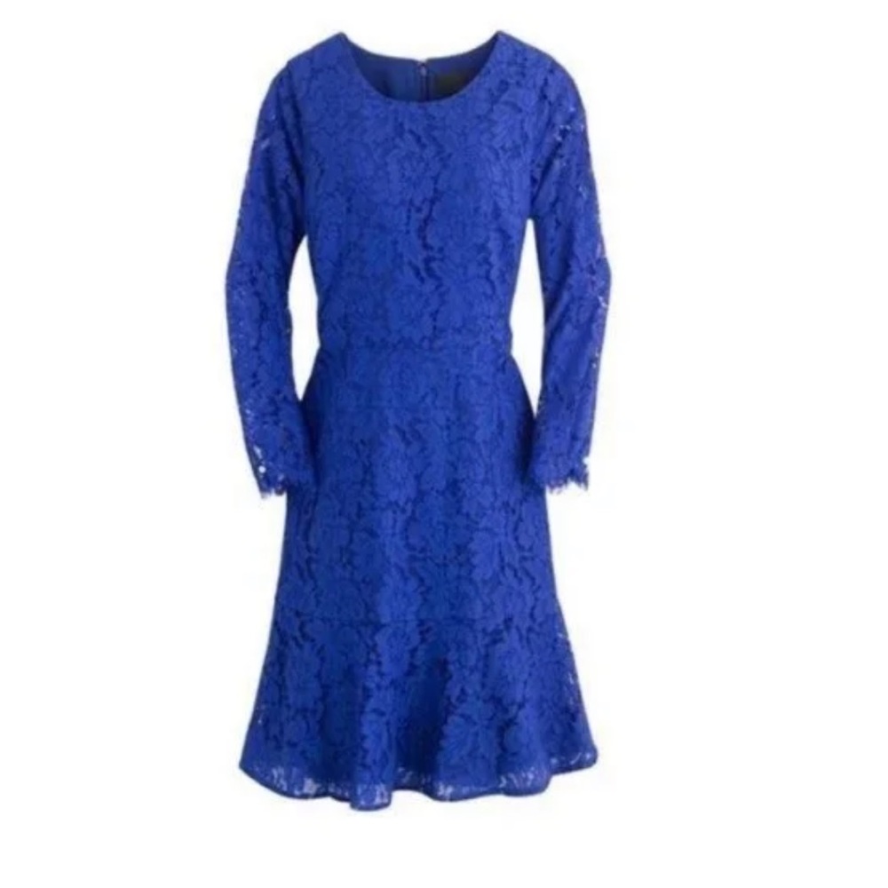 J. Crew Cobalt Blue Lace Dress
